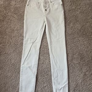 Madewell 9" Rise White Skinny Jeans